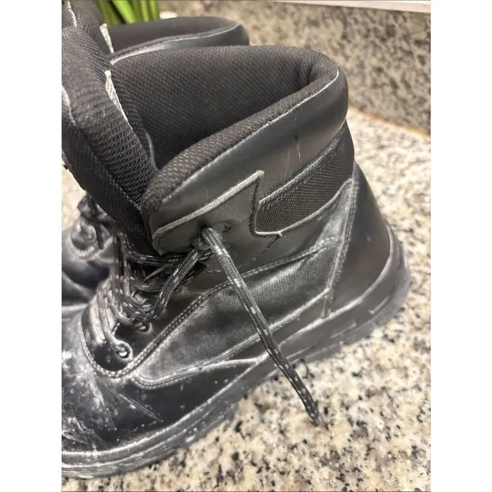 Black Men's Work Boots - Durable All-Weather Safety Boots